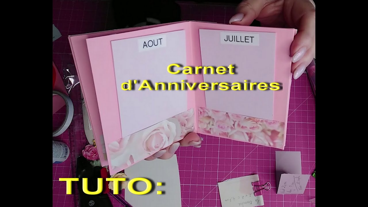 Scrapbooking; TUTO; Carnet d'Anniversaires