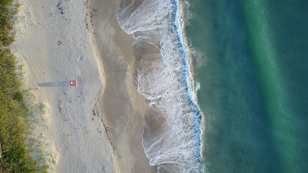 4k Aerial Beach Footage