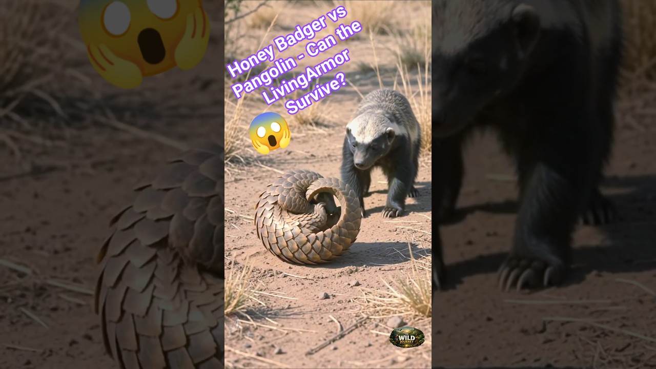 Honey Badger vs Pangolin - Can the LivingArmor Survive?#shorts
