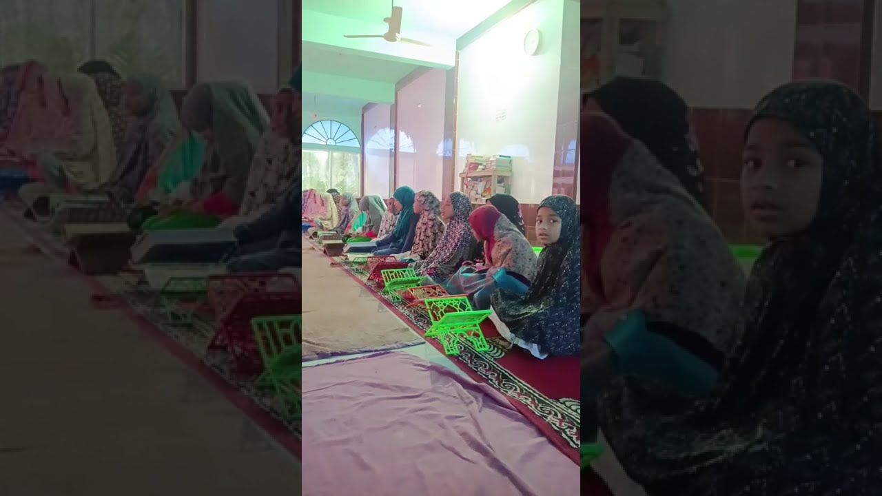 সকাল বেলার মক্তবের ছাত্র ছাত্রীদের পড়ার কিছু অংশ