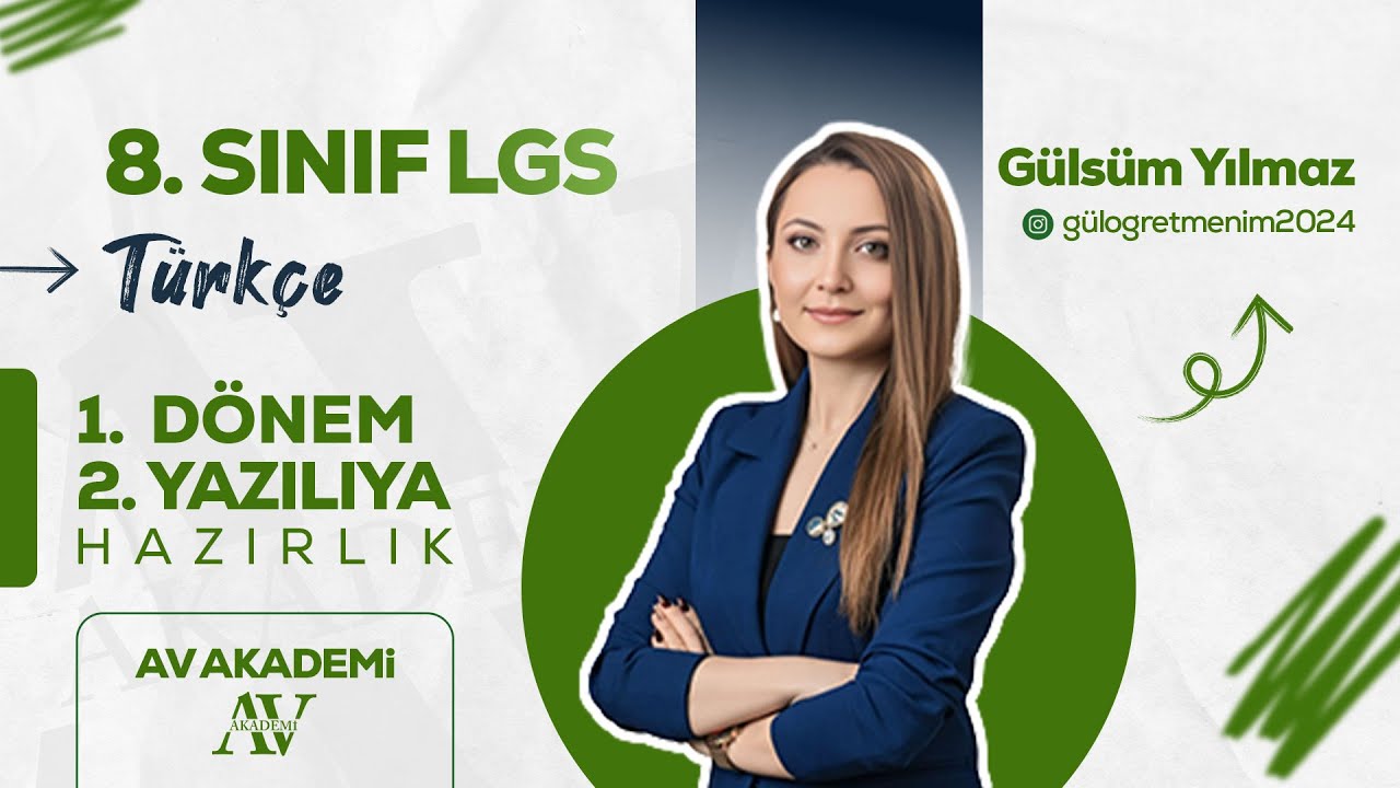 AV Yayınları | 8. Sınıf Türkçe 1. Dönem 2. Yazılıya Hazırlık