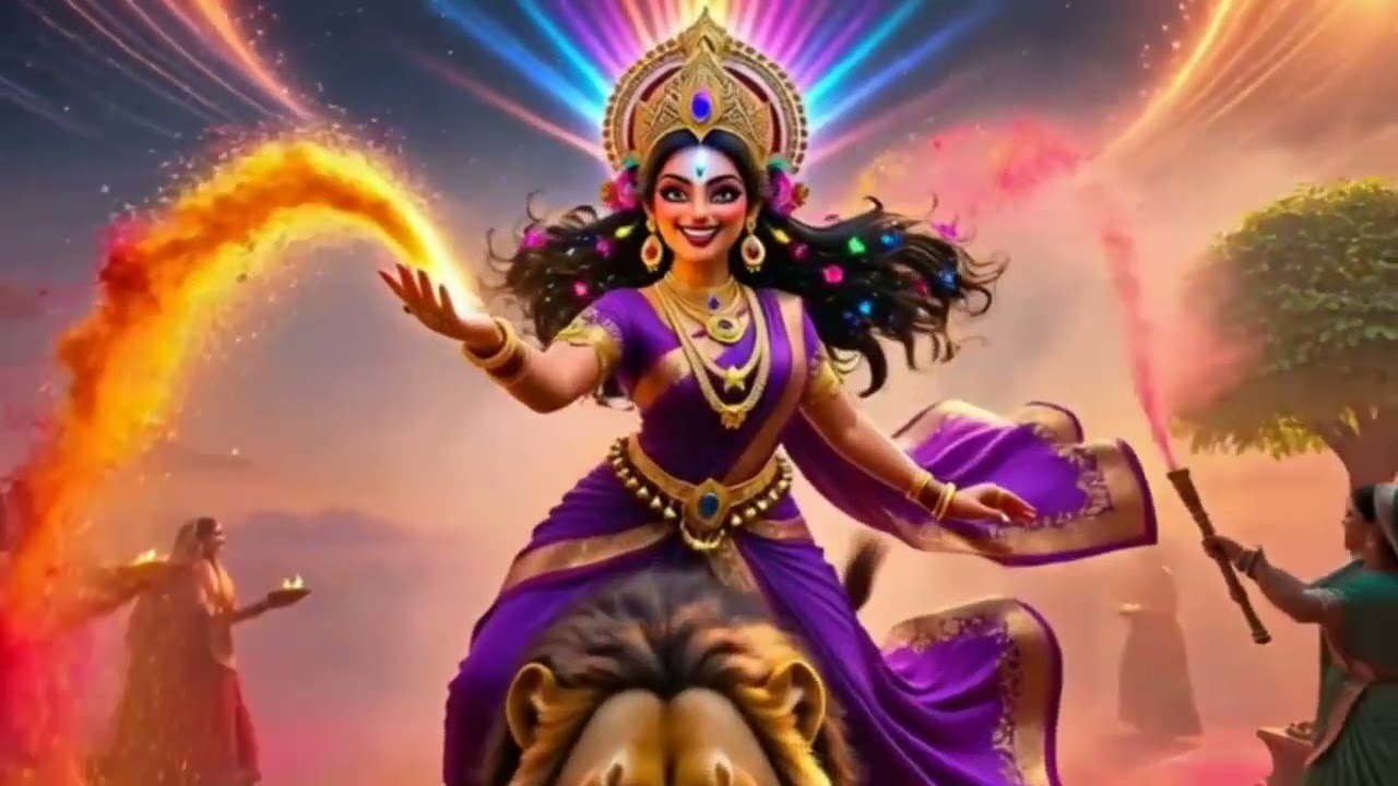 माँ के दरबार में बसन्ती होली | दुर्गा सप्तशती पाठ | चैती होली भजन // होली स्पेशल
