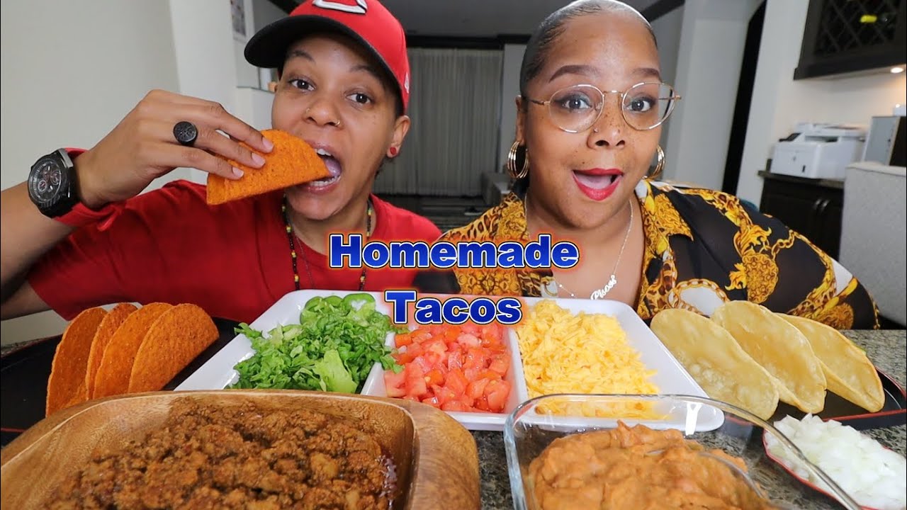 HOMEMADE LOADED TACOS MUKBANG WITH MY BABY DADDY