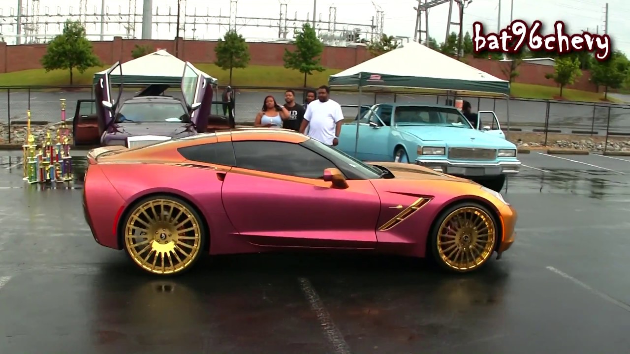 OUTRAGEOUS Pink/Gold '16 Stingray Corvette on 22