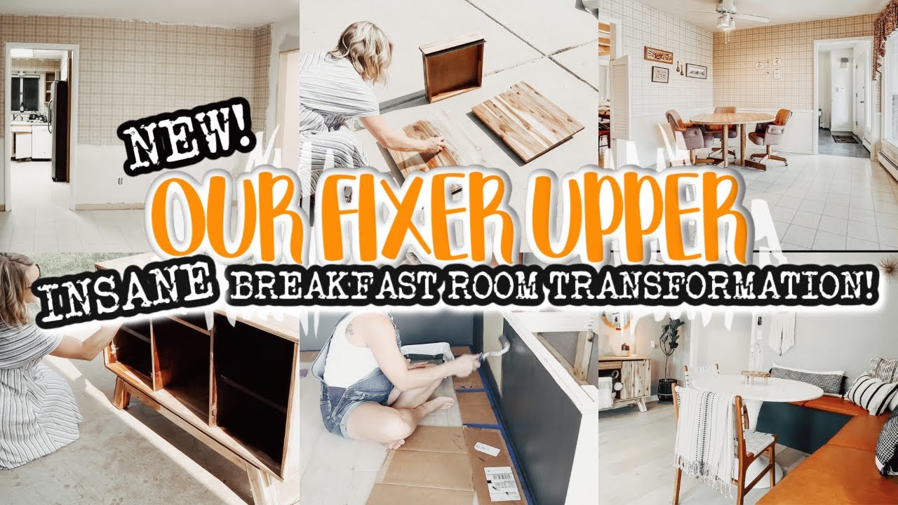 RENOVATING OUR RANCH FIXER UPPER | INSANE BREAKFAST NOOK TRANSFORMATION | BEFORE AND AFTER