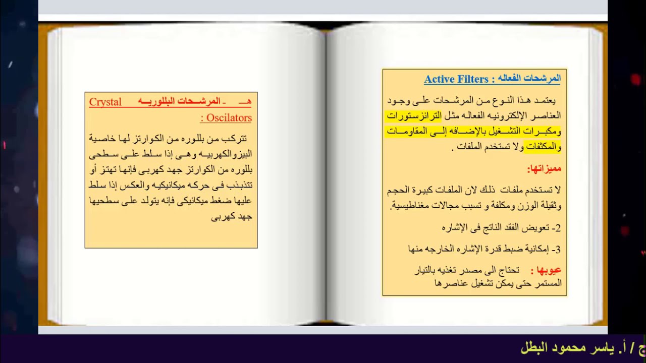 الصف الثاني/تخصص: الكترونيات(علمي)/مادة: اتصالات الكترونية/ بعنوان: مراجعة عامة على مقرر الترم الأول