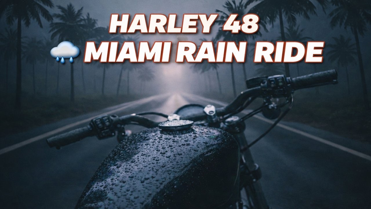 Miami Rain Ride | 4k | No Talk | Just Ride