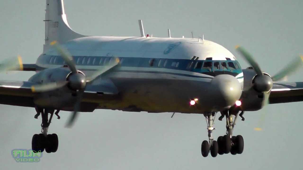 00190 ✈Ил-18 (Ил-22М) RF-95673 на 3-х движках! 08/08.12