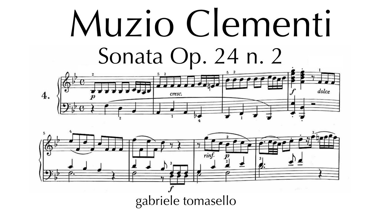 Muzio Clementi piano Sonata Op. 24 n. 2 | w score