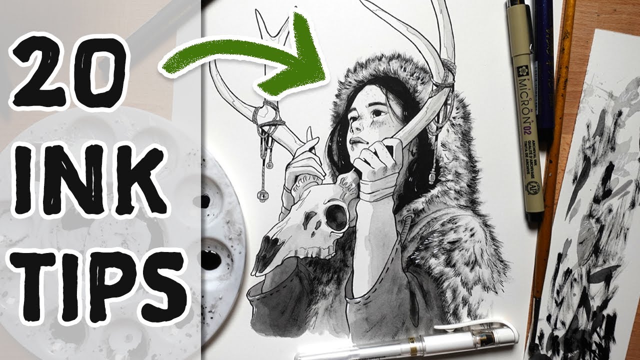 20 советов по рисованию чернилами для НАЧИНАЮЩИХ!