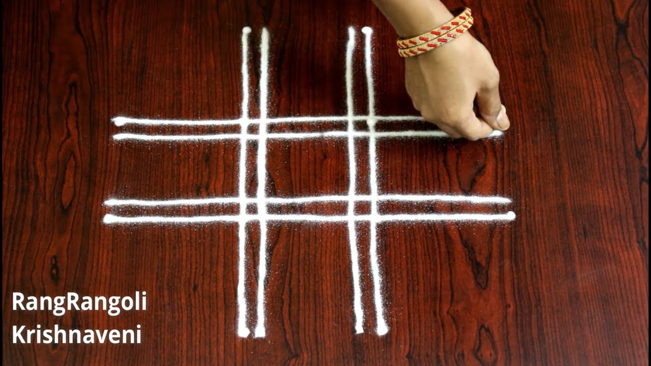 Varalakshmi Vratham Special Muggulu | Festival Rangoli|Easy Friday Kolam with 4*2*2 dots|RangRangoli