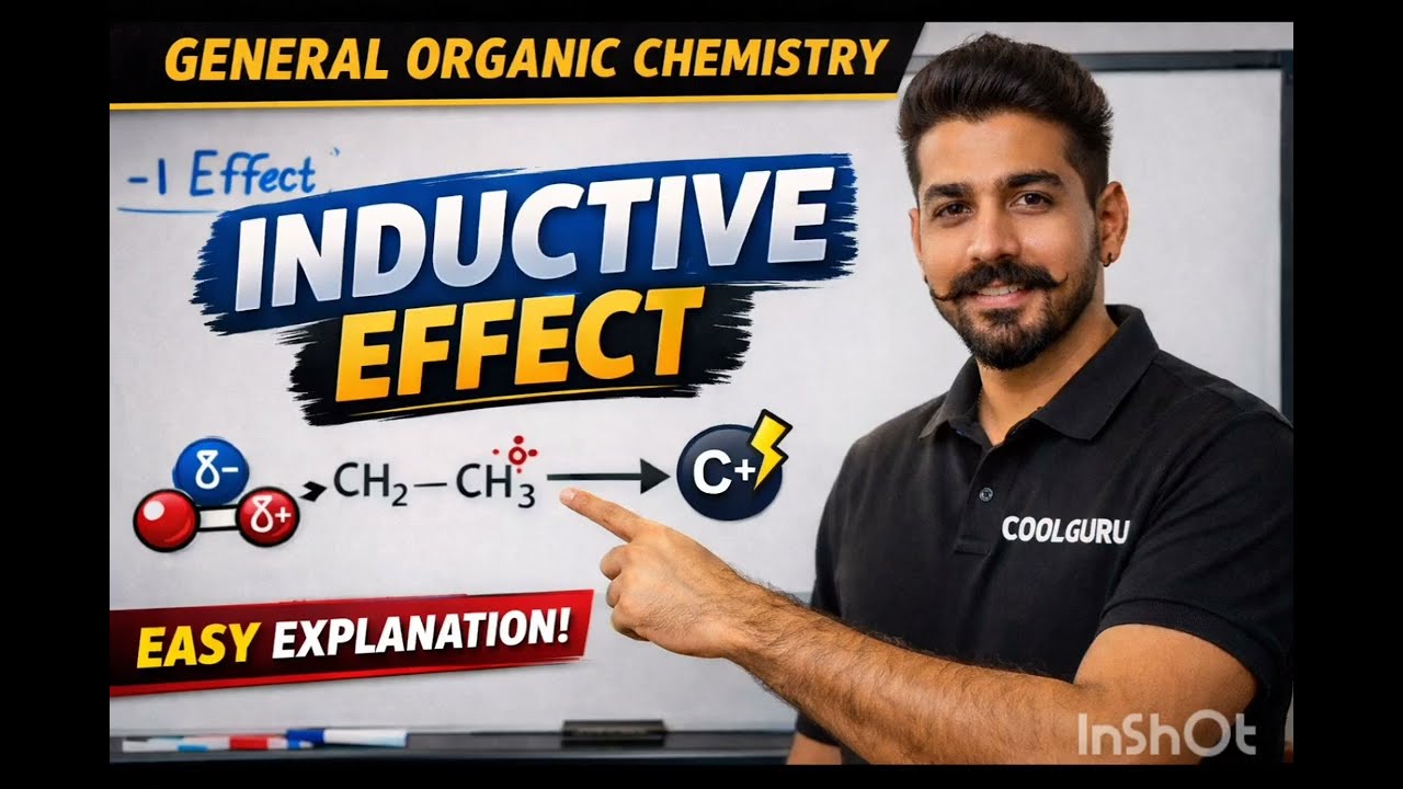 General organic chemistry easy explanation of inductive effect -Easy explanation 