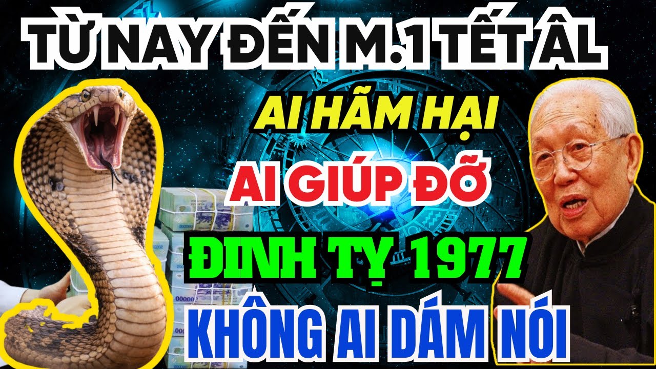 Ai Hãm Hại - Ai Giúp Đỡ Tuổi ĐINH TỴ 1977 Từ M.1 Tết DL Đến M.1 Tết ÂL, 90 % Canh Tý Không Nhận Ra!