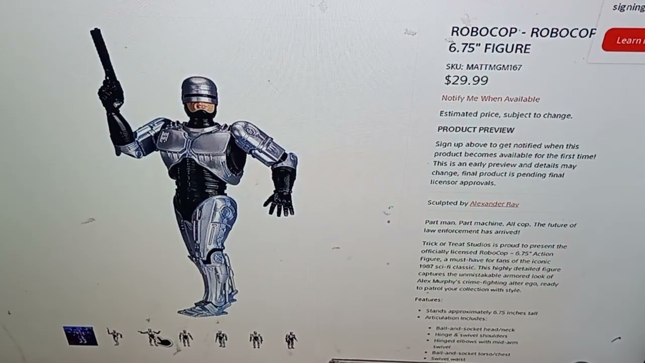 Trick or treat studios Robocop action figures preview 