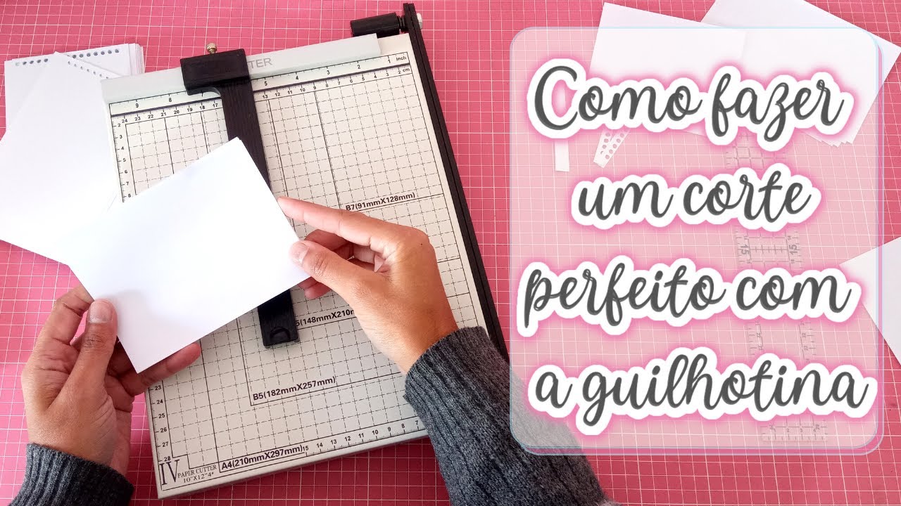 Como cortar papel corretamente com a guilhotina facão