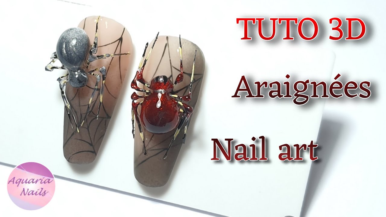 Nail Art Araignée 3D Réaliste 🕷️ | Tuto Pas à Pas (Effet Bluffant !)