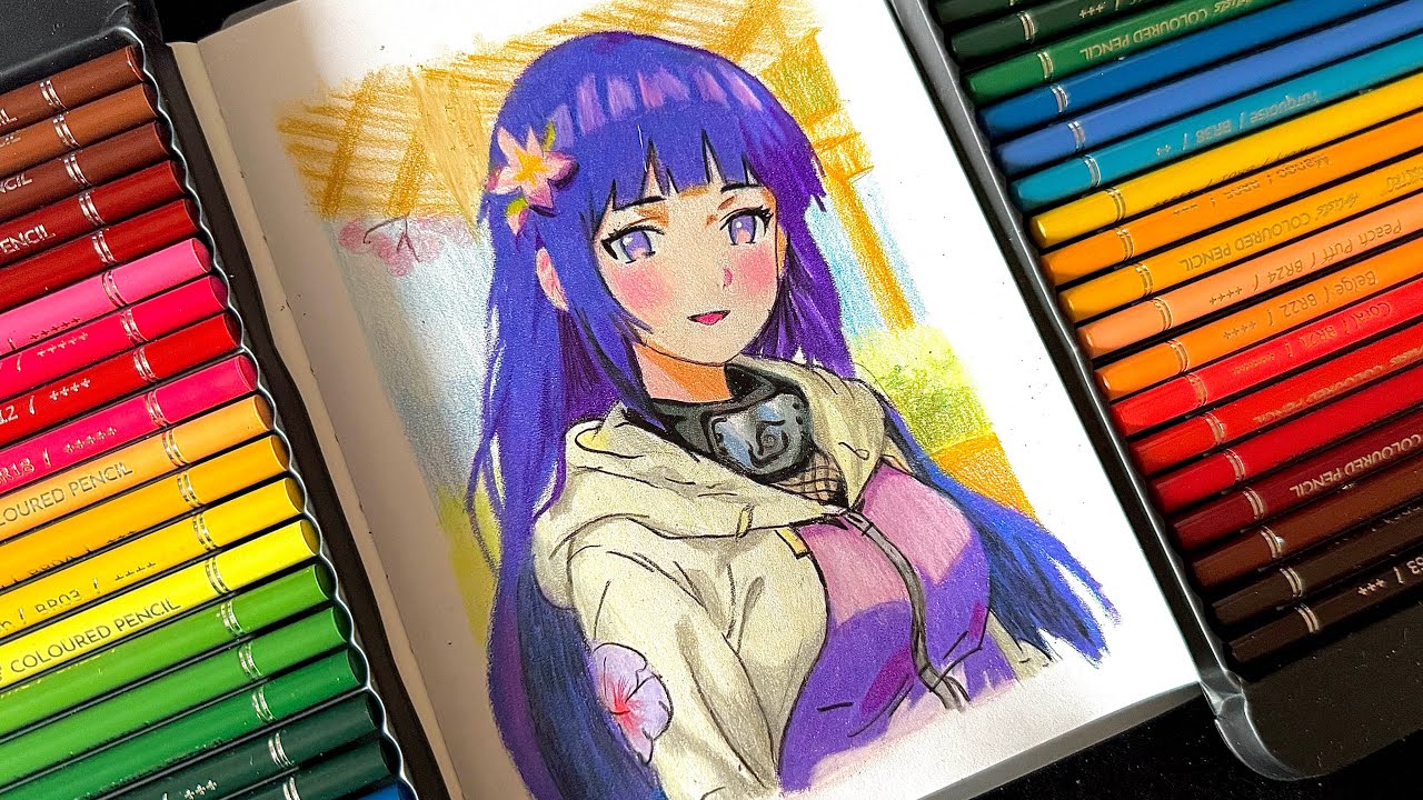 Drawing Hinata Hyuga ||How to draw anime || hinata Hyuga -Naruto