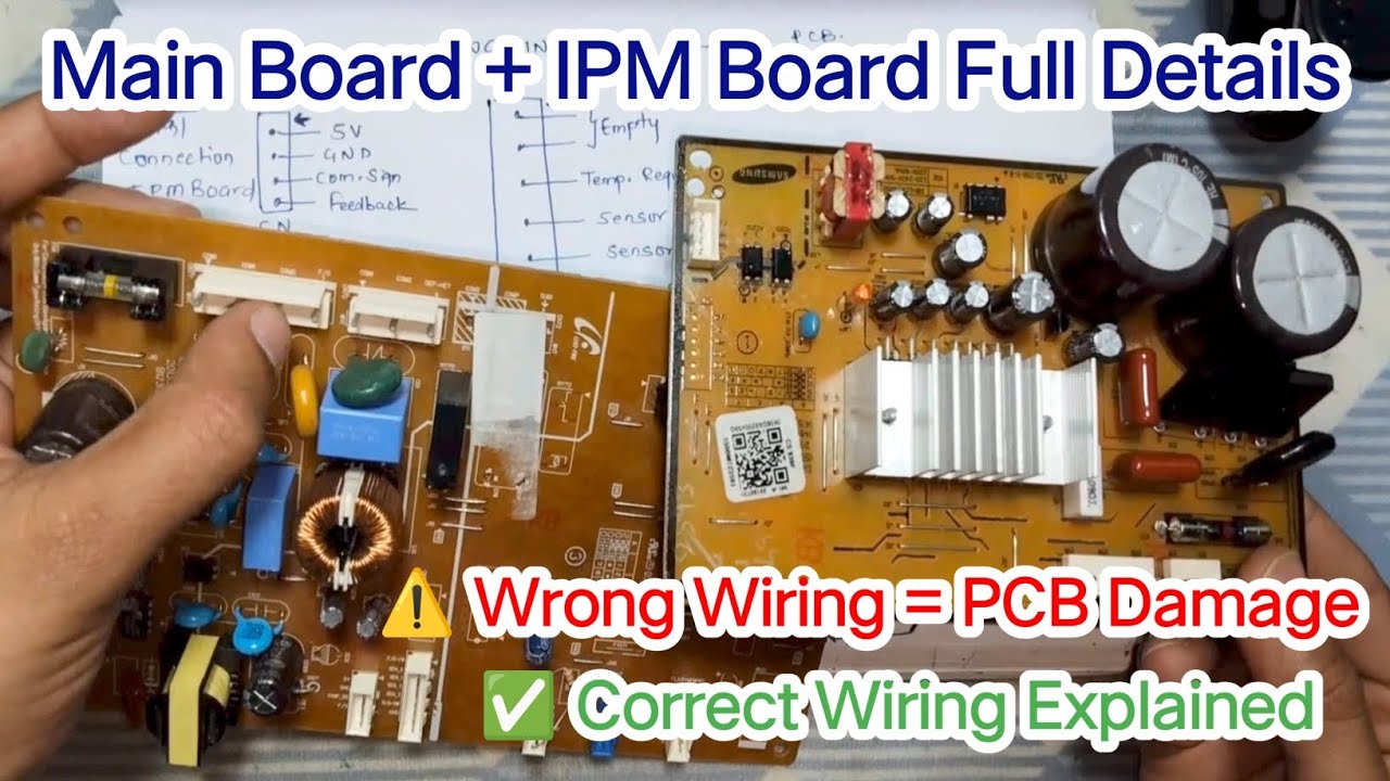 Samsung Fridge PCB Wiring Diagram Explained 🔧 | Main Board + IPM Board Full Details | PCB Hacks