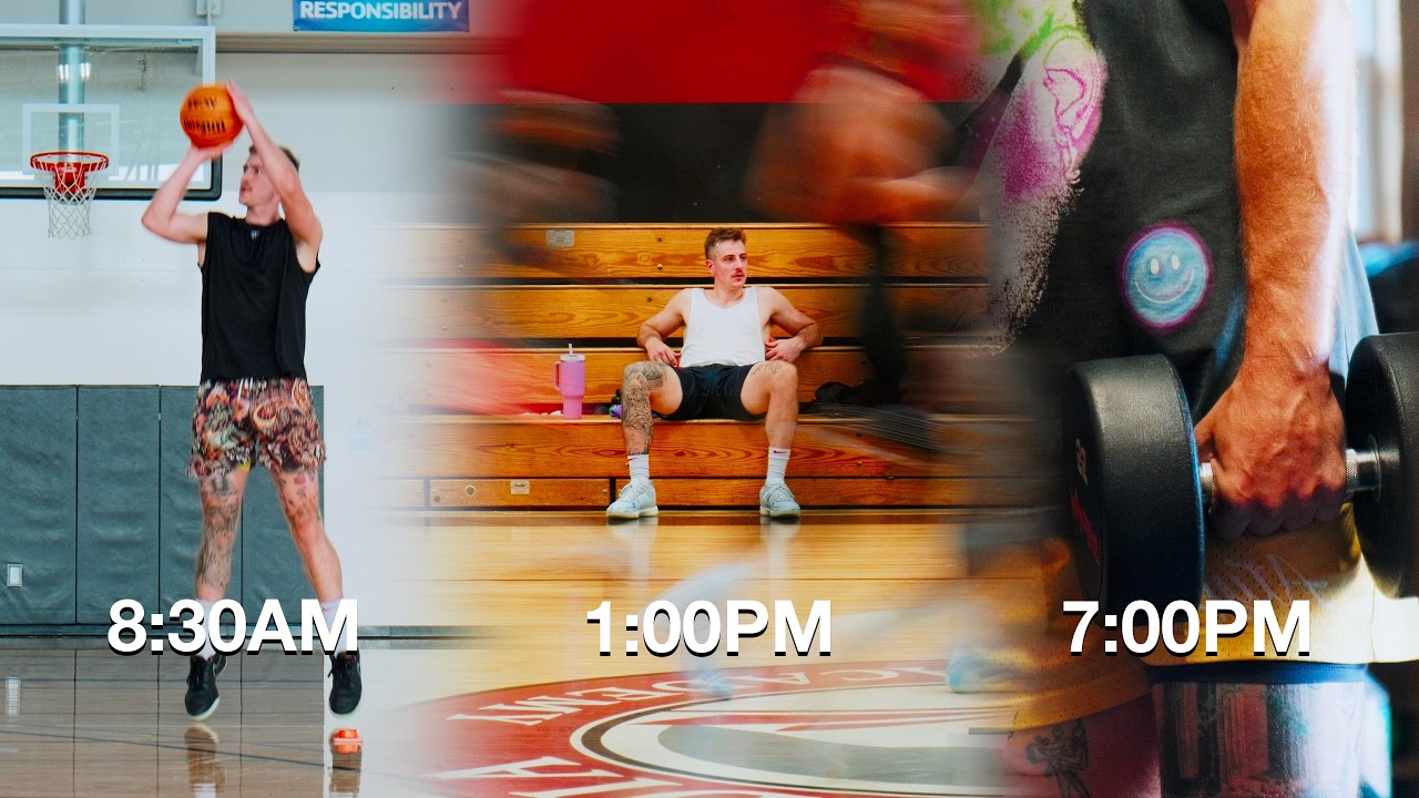 Full Day of Training as a Pro Basketball Player-- Skill Workout, Pro Open Gym, Weights