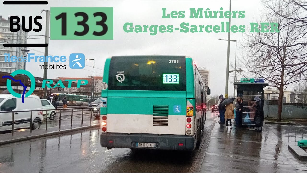 Bus 133 Ratp Citelis Line Le Trajet Entre Les Mûriers➡️Garges-Sarcelles RER