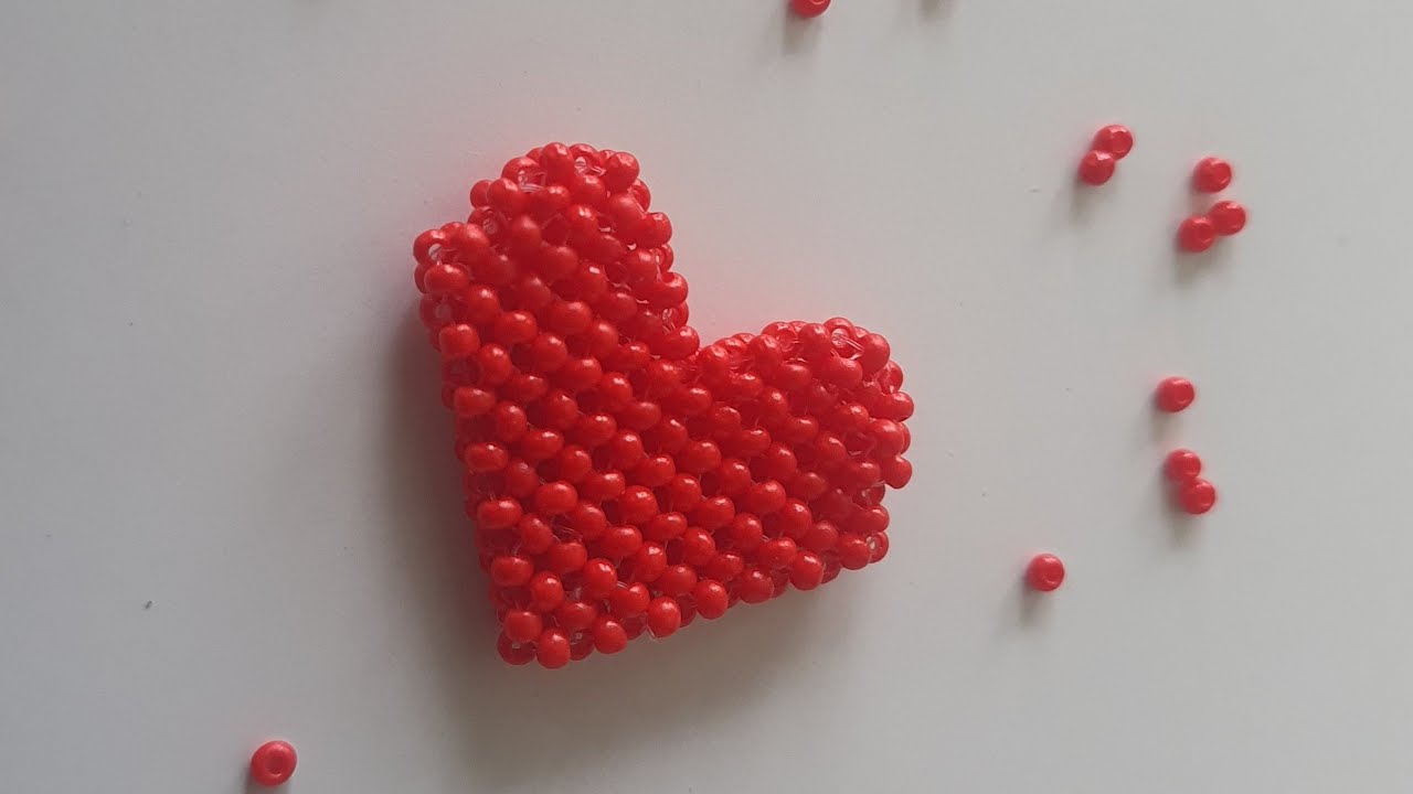 Сердце из бисера своими руками ❤️ | Брелок, подвеска и кулон | Украшения ручной работы