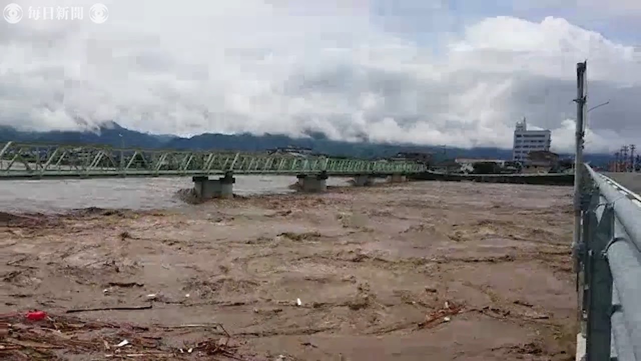熊本豪雨　球磨川流域で増水・氾濫