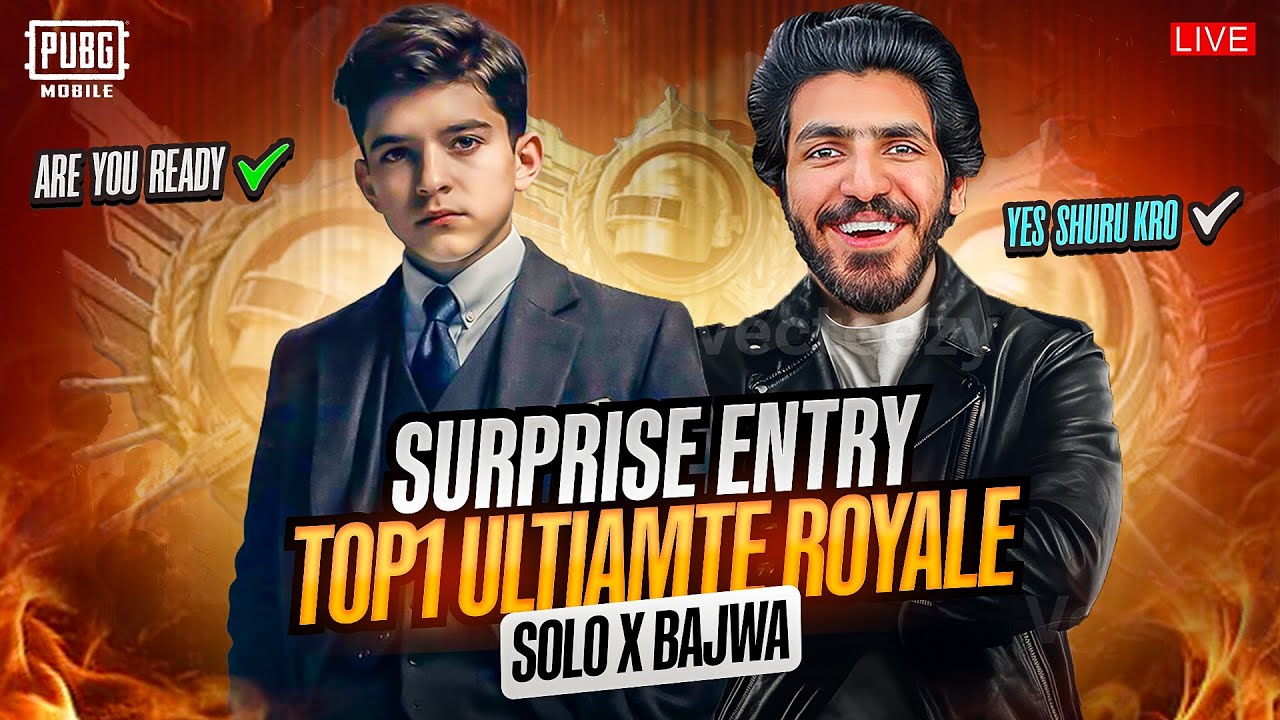 🔴Lets Help Top1Bajwa For #1 In Ultimate Royale?🔥| ULTIMATE GAMEPLAY | PUBG MOBILE | TOP1SOLO IS LIVE