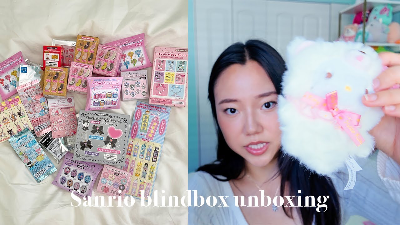 opening all the Sanrio blindboxes I got in Japan