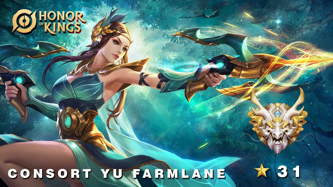 Full Teamfight terus, Farm Lane Consort Yu Gameplay | Honor of Kings