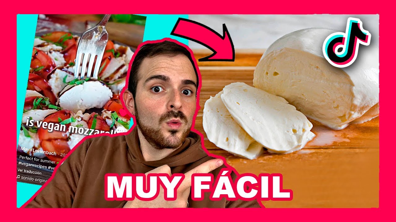 🔴 QUESO mozzarella CASERO VEGANO - Probando RECETA VIRAL de TIKTOK