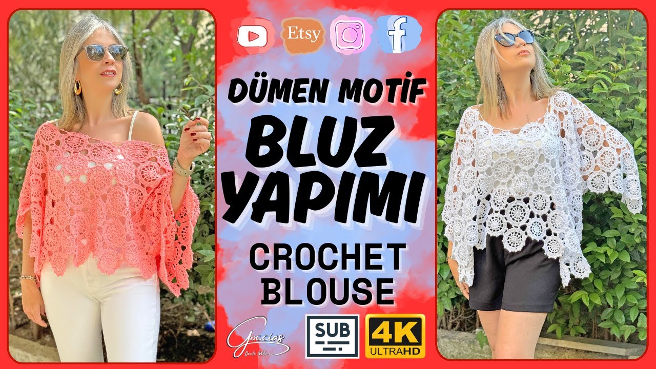 ‘ÖRGÜ KAMPI’ PROJEM DÜMEN BLUZ YAPIMI - CROCHET BLOUSE - DIY - SUBTITLE