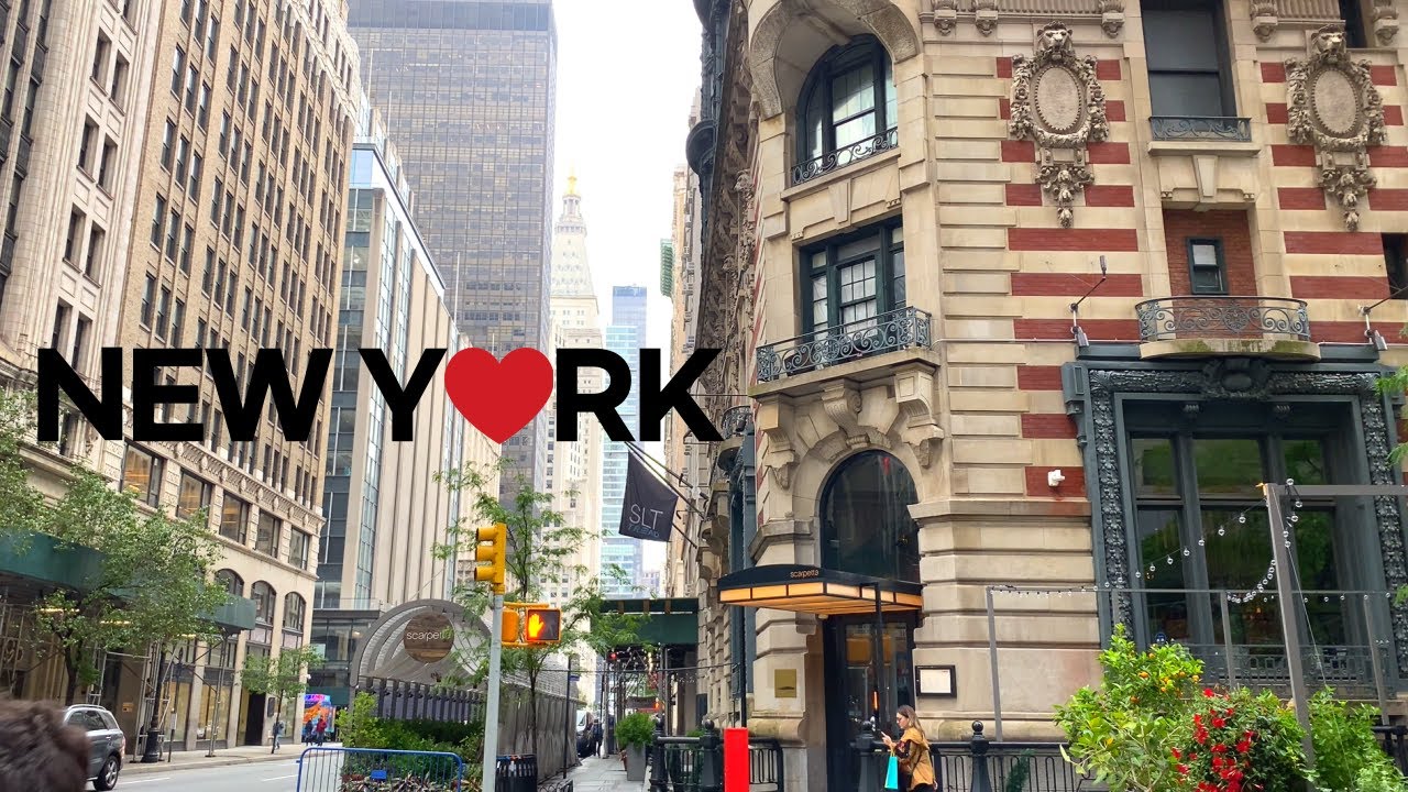 [4K] 🇺🇸 Прогулка по Нью-Йорку: 5-я и Мэдисон-авеню с 23 по 29 St. Patisserie Chanson, июнь 2021 г.
