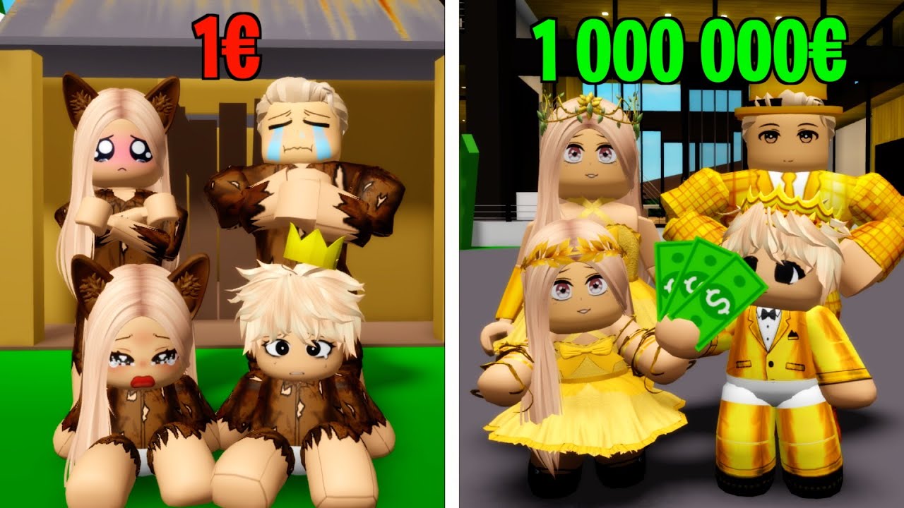 Améliorer notre FAMILLE de la PAUVRETÉ à la RICHESSE sur BROOKHAVEN RP Roblox…
