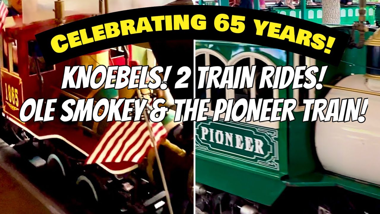 Knoebels Ole Smokey & Pioneer Train Rides! 65 Year Celebrations! Elysburg, PA!
