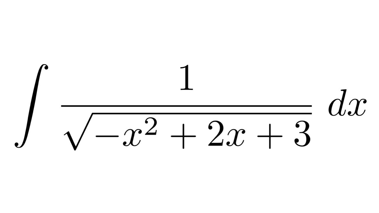 Integral of 1/sqrt(-x^2+2x+3) (substitution)