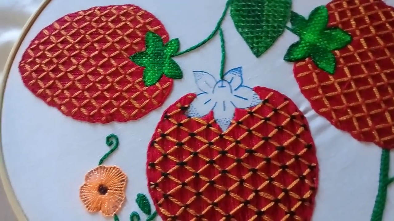 Bordado fantasia para fresas frutas, verduras 🍓🍓🍓