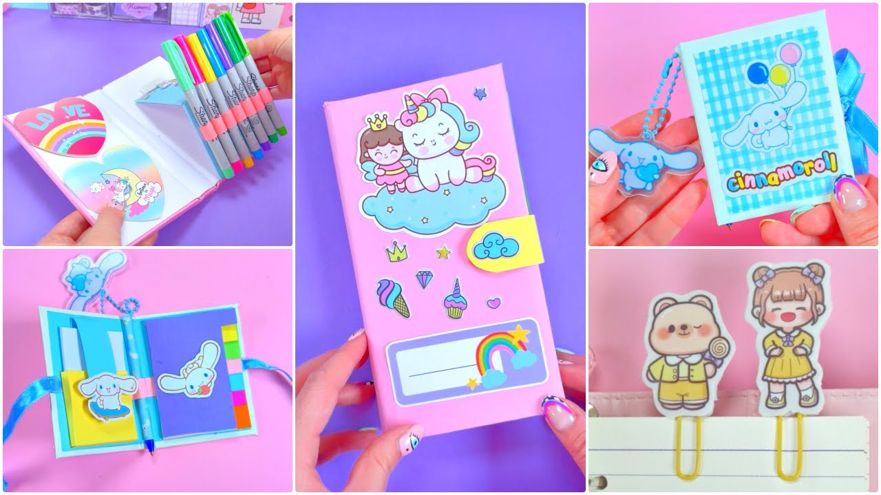DIY CUTE STATIONERY IDEAS YOU WILL LOVE - PENCIL CASE, MINI JOURNAL...