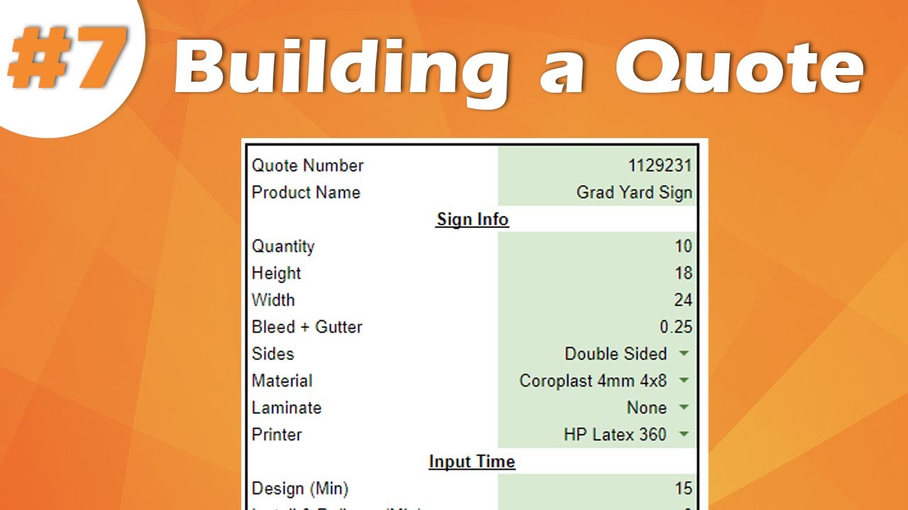 Wide Format Sign Pricing Calculator  | Part 7: Building a Quote