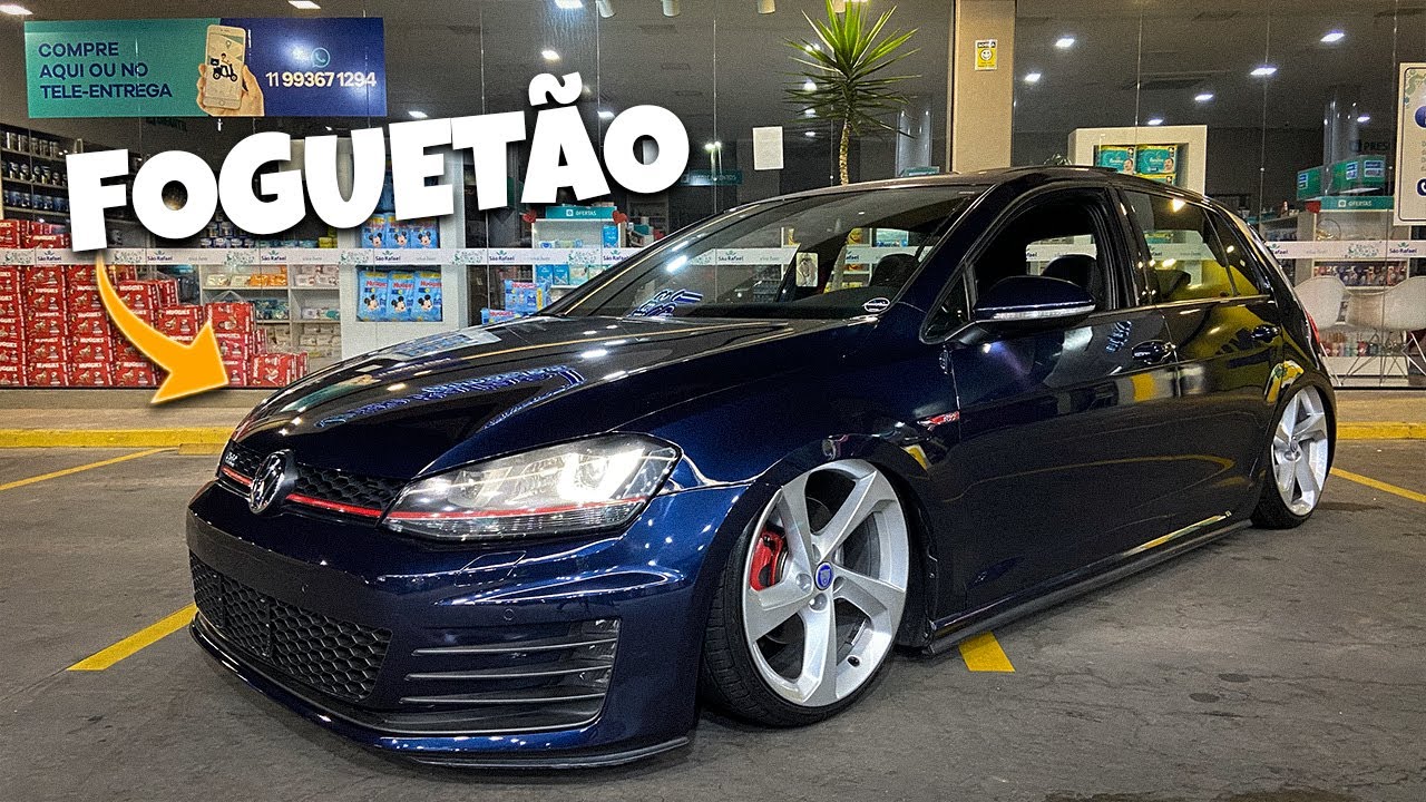 GOLF MK7 GTI STAGE 2 SUSPENSÃO A AR RODAS DE JAGUAR CONFIRA