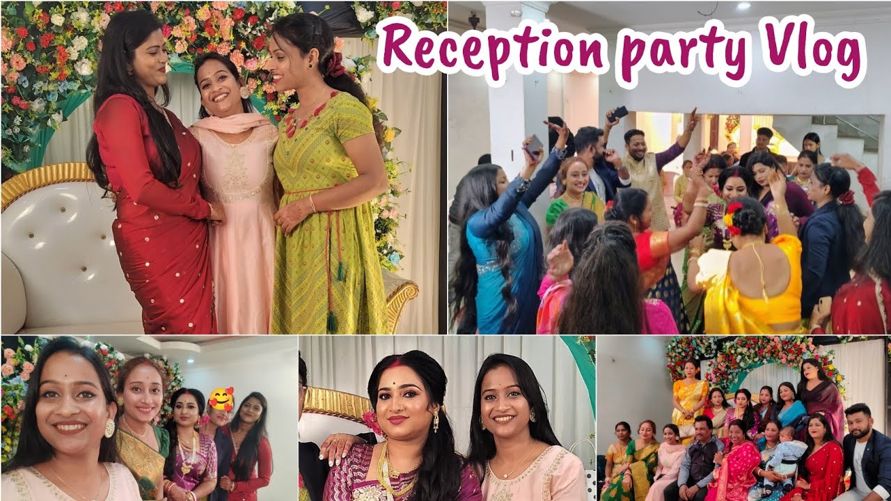 পূজার দাদা RECEPTION PARTY তে সবাই জমিয়ে আনন্দ করলাম।🥰#reception #receptionparty #banglavlog #party