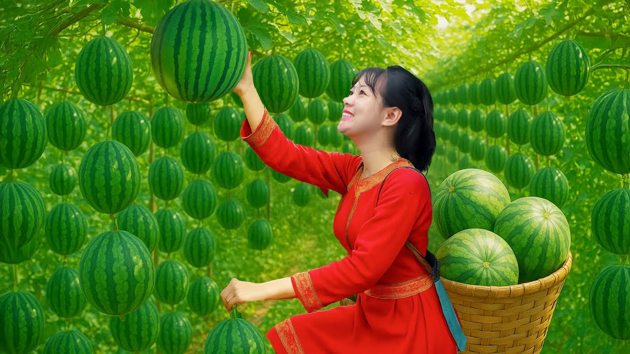 Massive Harvesting Lots of Watermelons To Sell | Secret Garden Work | Luyến Harvest Life