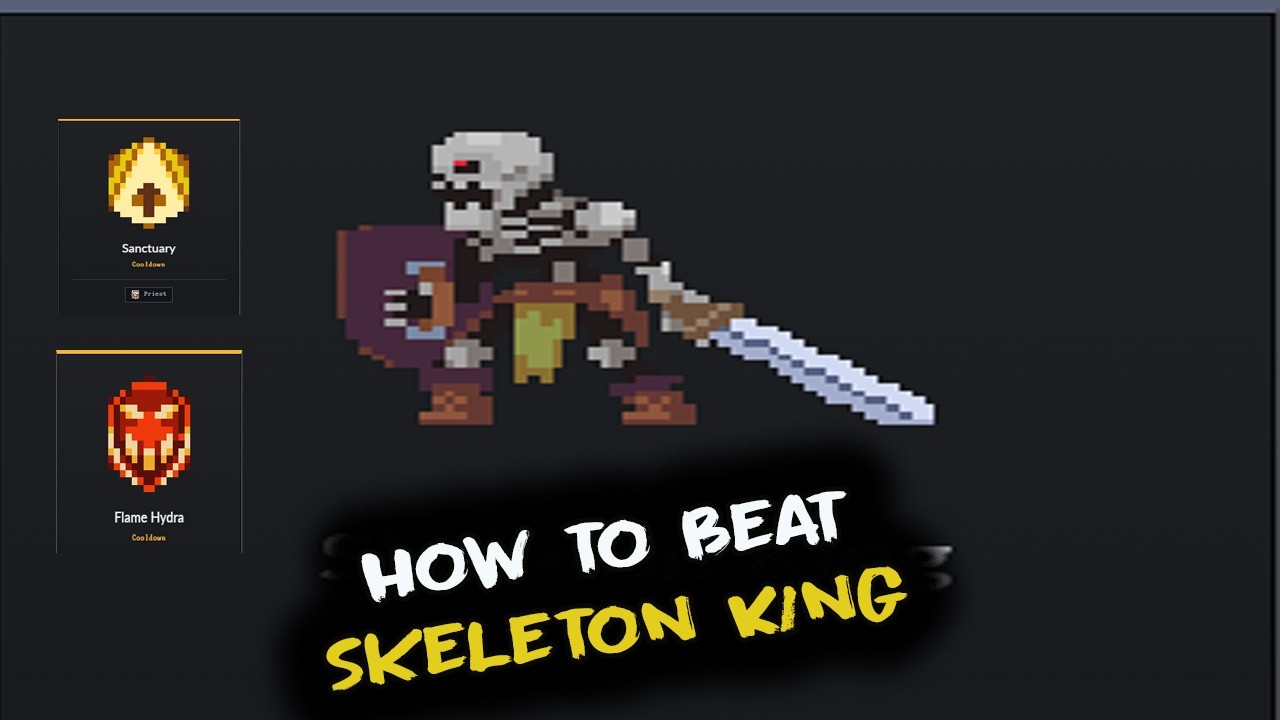 How To Beat Act 1 - 10 Nightmare Skeleton King TBH : Task Bar Hero