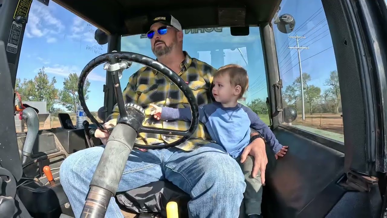 Delivering hay with Opa