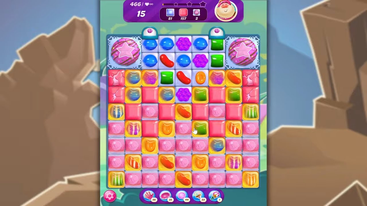 Candy Crush Saga LEVEL 466 NO BOOSTERS (new version)🐟☑️