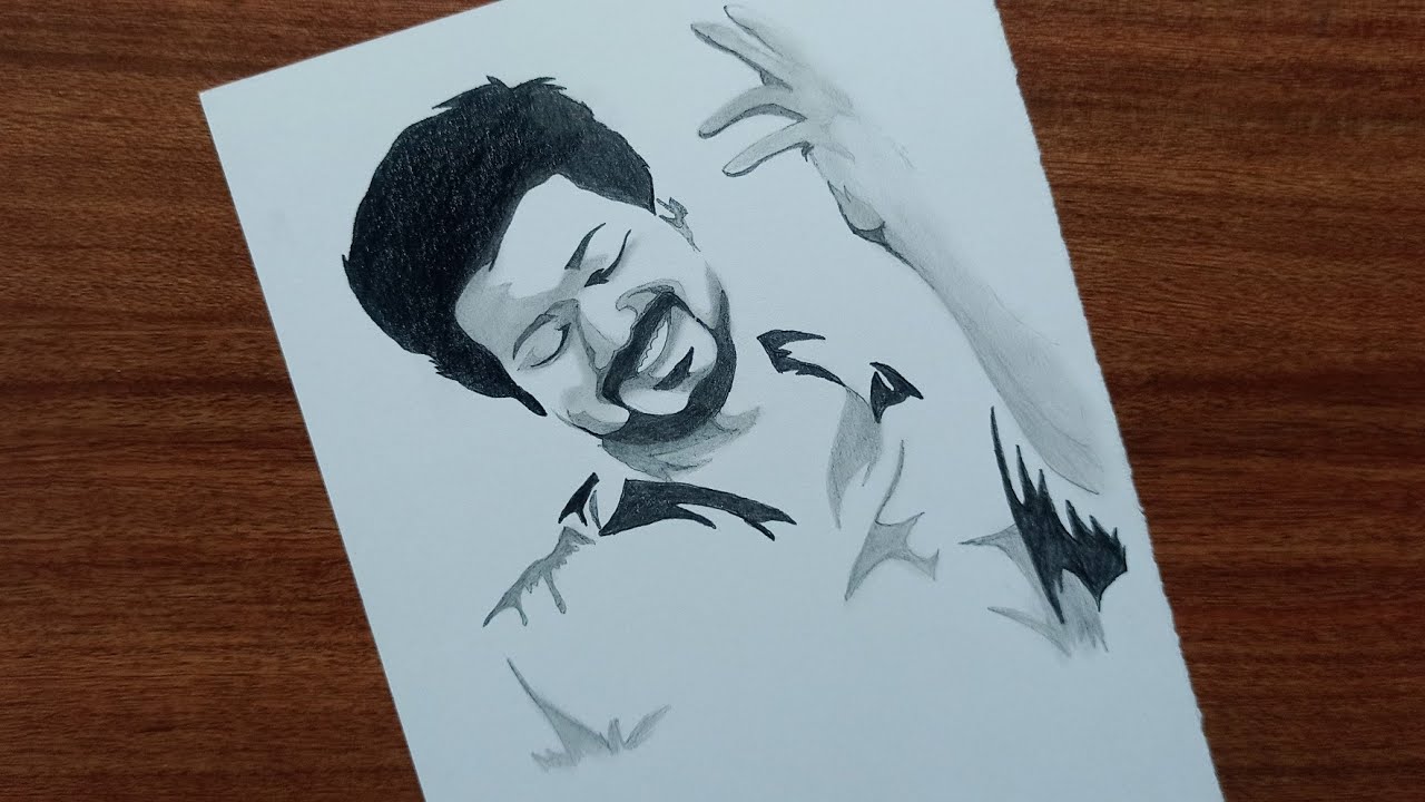 Drawing || Vijay thalapathy || How to draw Vijay || easy drawing step by step 