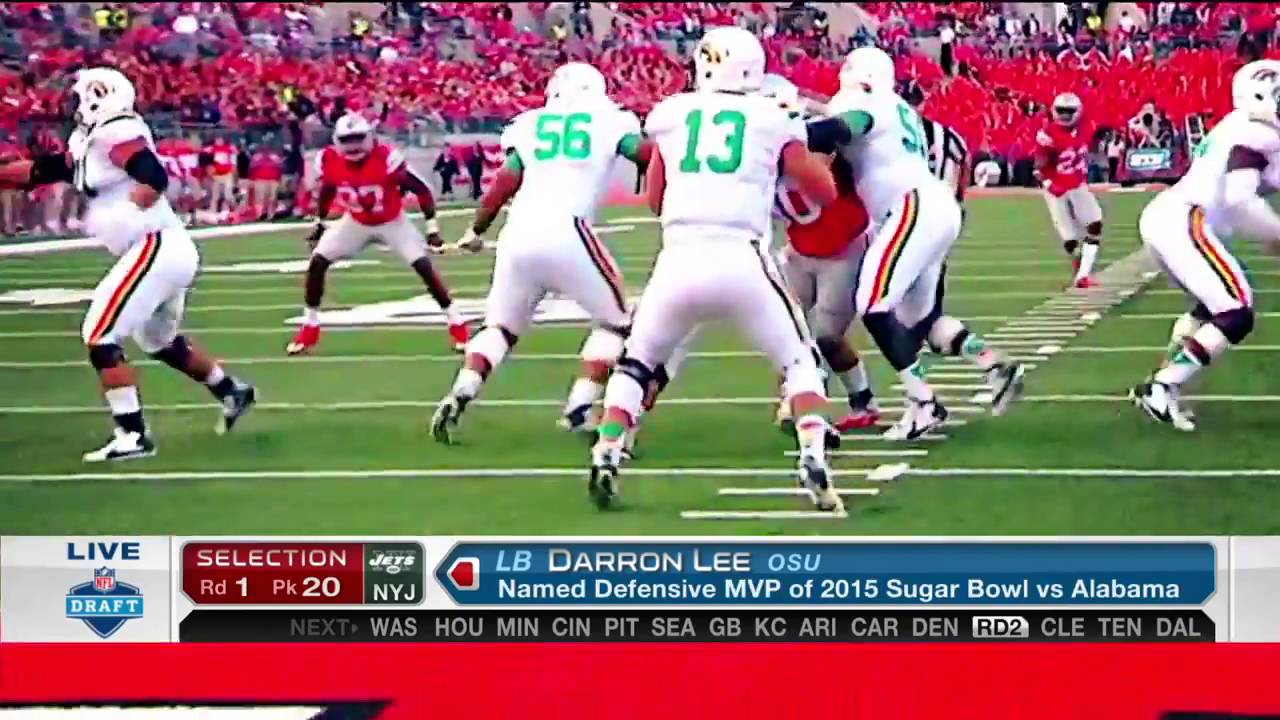 2016 NFL Draft Rd 1 Pk 20 | NY Jets Select LB Darron Lee