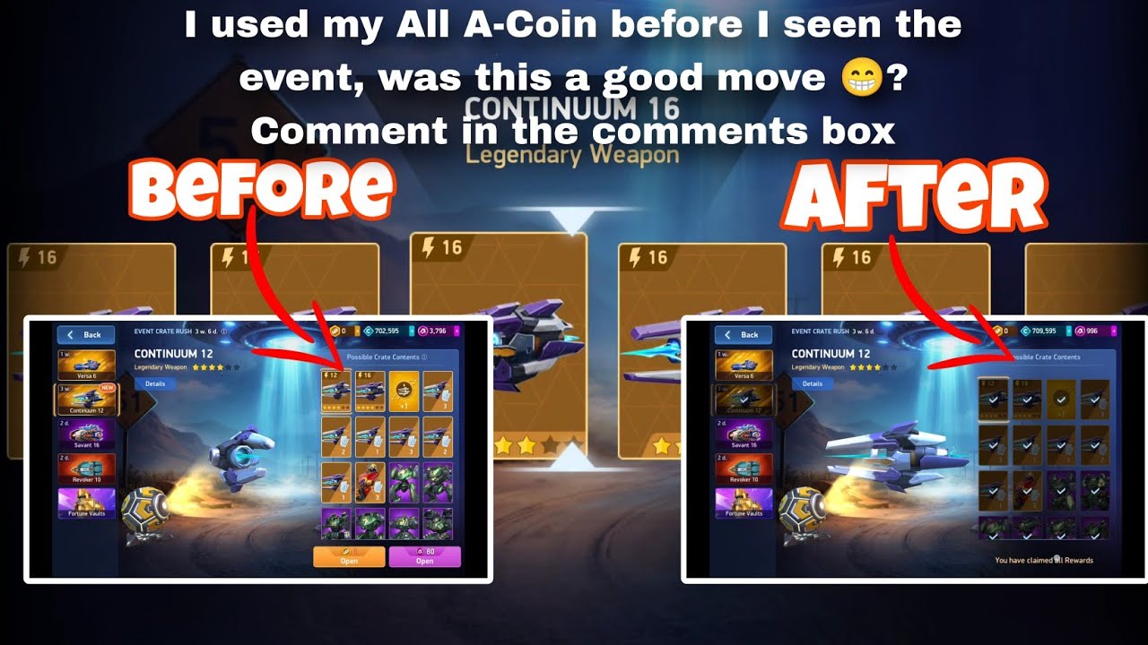 Continuum Rush Event, unlocked everything in first day 😅 #mecharena 