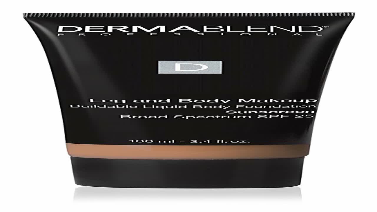Dermablend Leg and Body Makeup with SPF 25. Skin Perfecting Body Foundation for Flawless Legs with