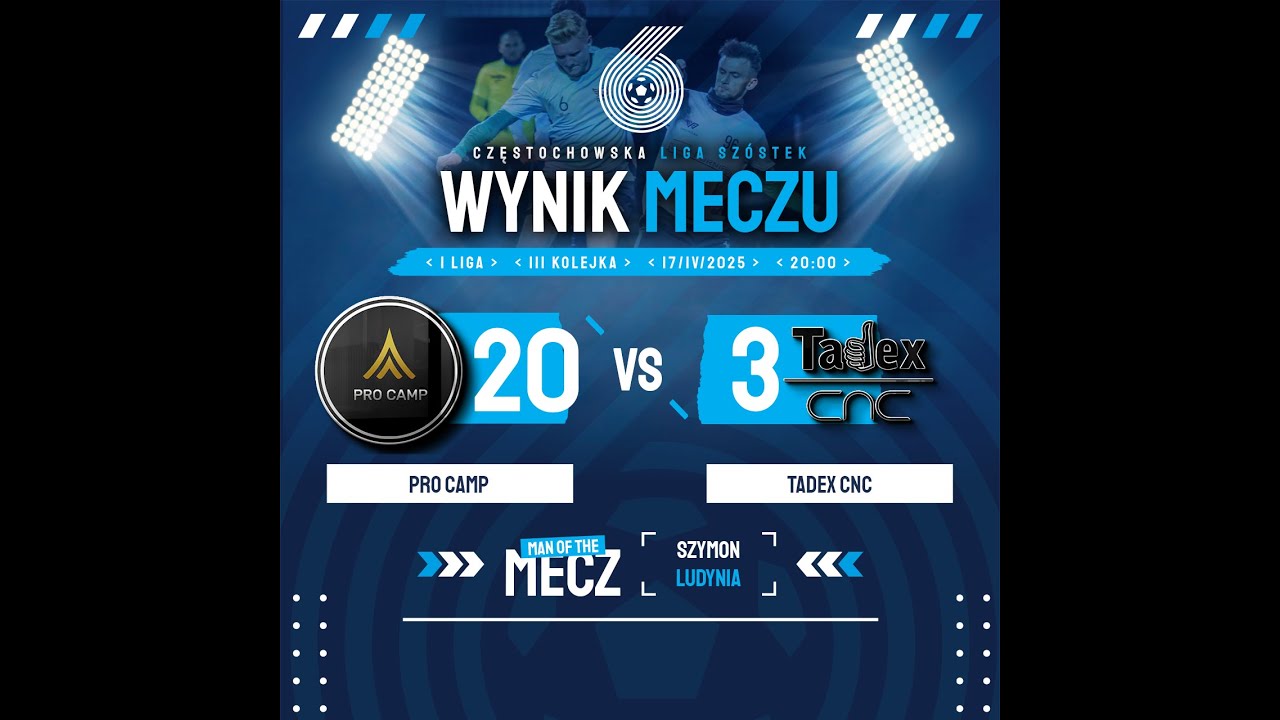 #WIOSNA25 I 3. Kolejka i 1. Liga I Pro Camp - Tadex CNC