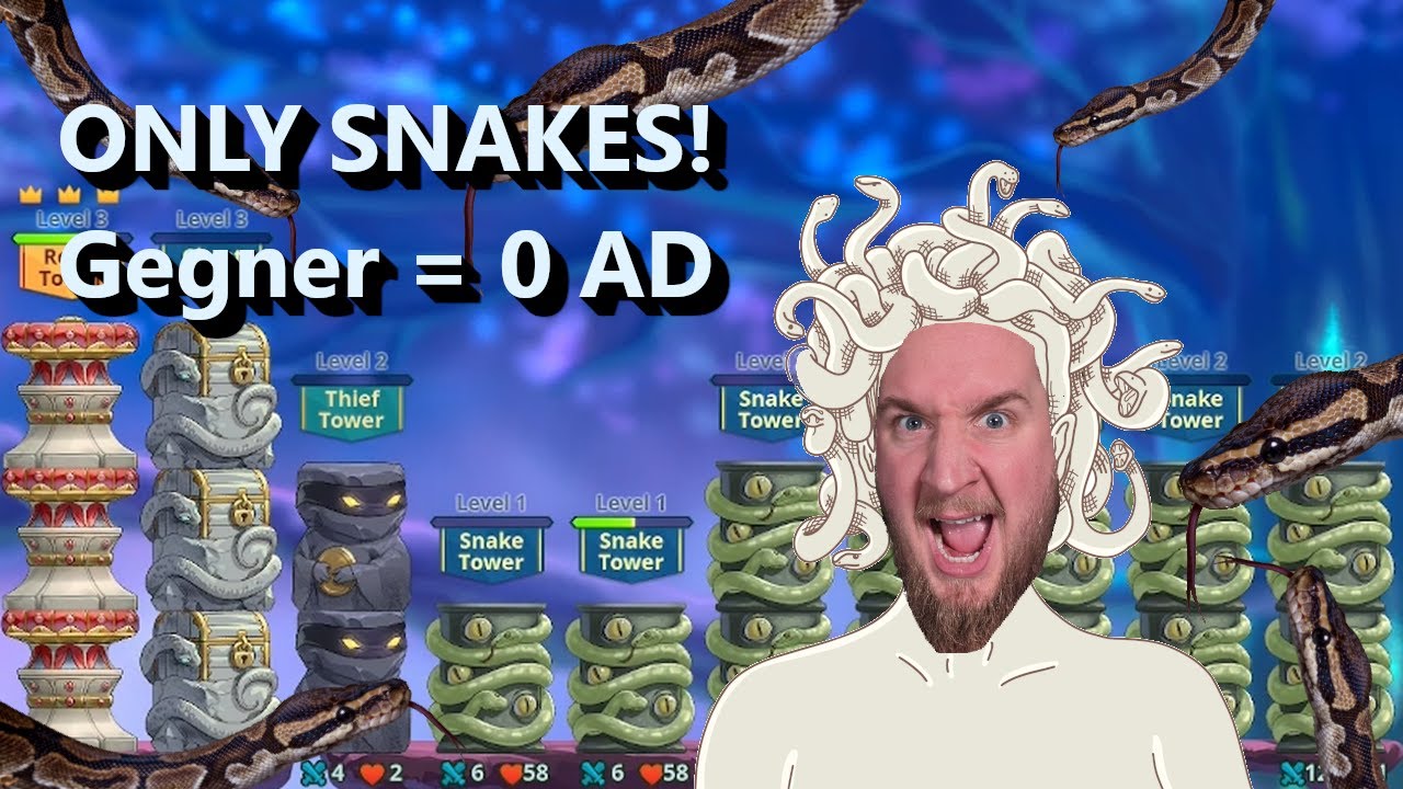 Gegner machen 0 Damage! Only Snake Tower - Epic Auto Towers